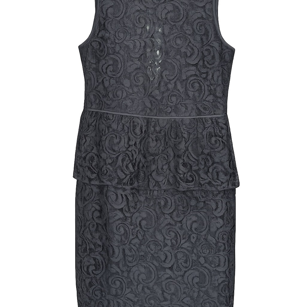 Banana Republic Gray Lace Midi Dress